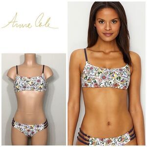 Anne Cole Strappy floral bikini set. NWT